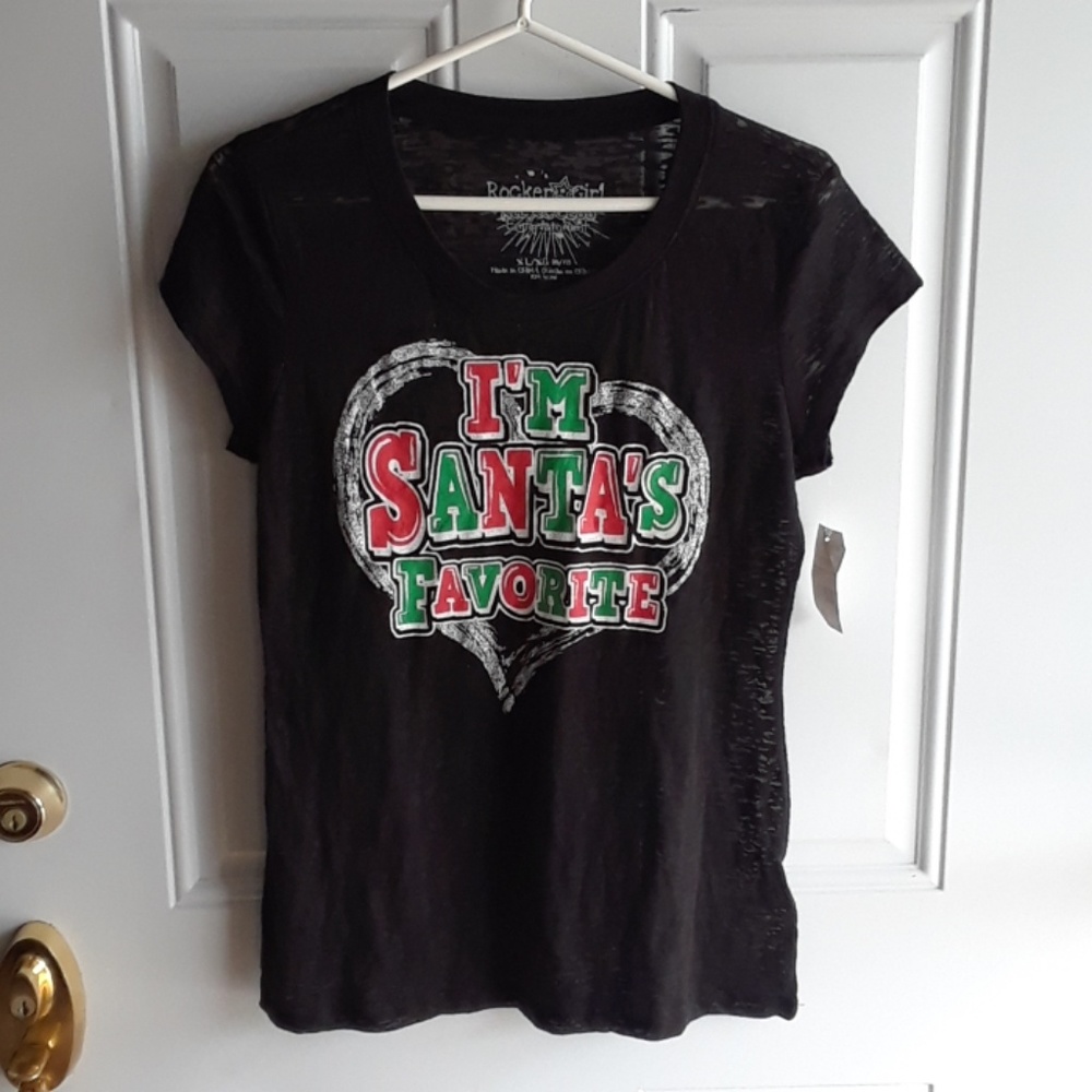 *NWT* "I'm Santa's Favorite" XL 15/17 T-shirt